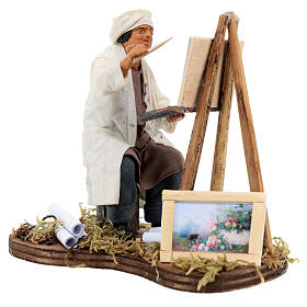 Pintor con tripode 12 cm belén napolitano