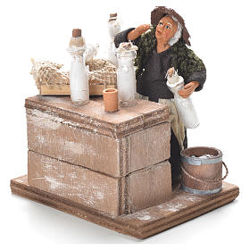 Milk woman with stall, Neapolitan Nativity 12cm