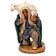 Kneeling man carrying sheep on shoulders, Neapolitan Nativity 10cm s1