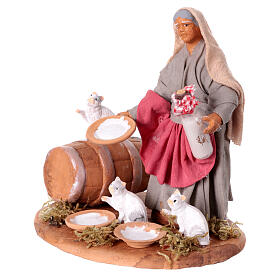 Cat lady, Neapolitan Nativity 10cm