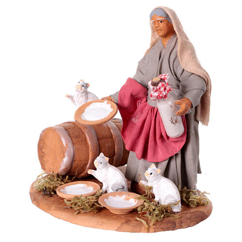Cat lady, Neapolitan Nativity 10cm 2