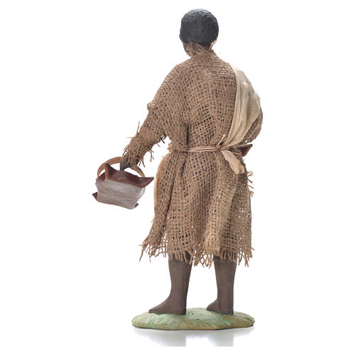 Boy with leather basket, Neapolitan Nativity 24cm 3