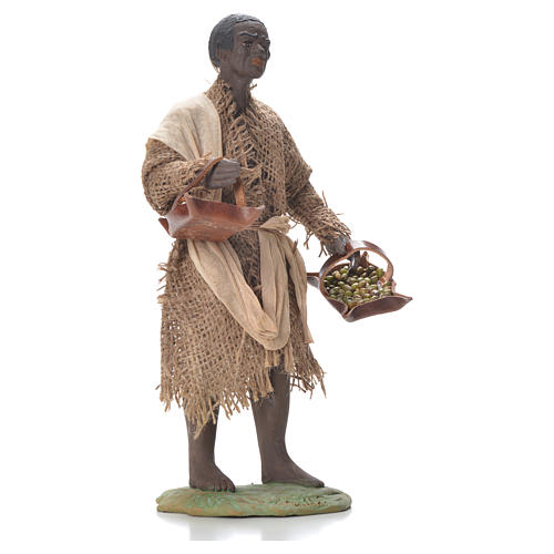 Boy with leather basket, Neapolitan Nativity 24cm 4