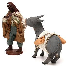 Pastor tira burro 12 cm belén Nápoles