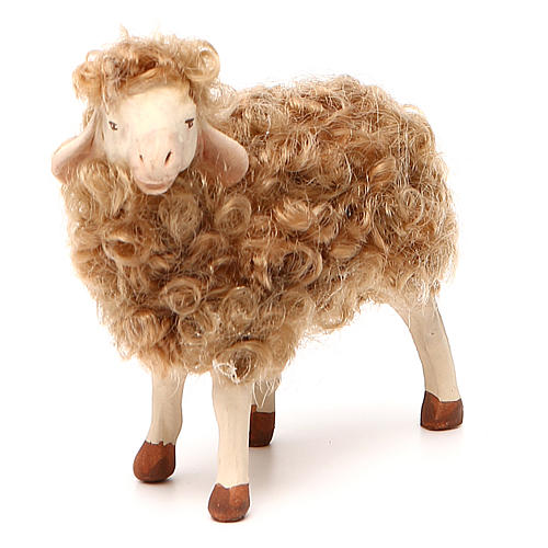 Mouton debout avec laine 24cm crèche Naples 4