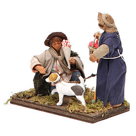Serenade scene, Neapolitan nativity figurine 10cm