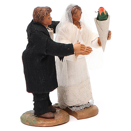 Married couple, Neapolitan nativity figurine 10cm 2