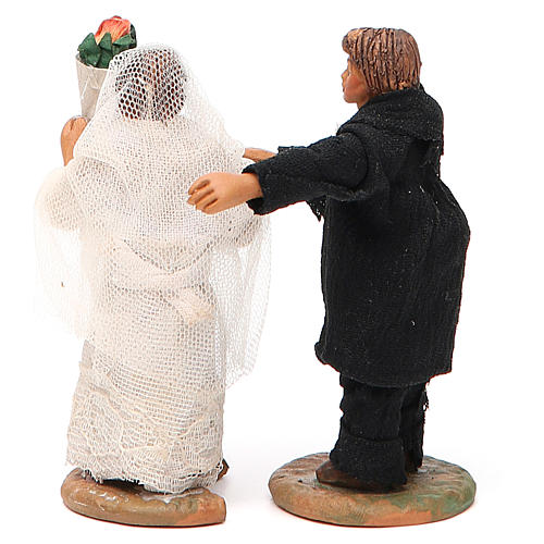 Coppia di sposi 10 cm presepe Napoli 3