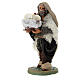 Man holding basket of cured meats, Neapolitan nativity figurine 10cm s2