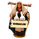 Woman with boxes of geese, Neapolitan nativity figurine 10cm s1