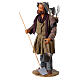 Uomo con attrezzi agricoli 24 cm presepe napoletano s3