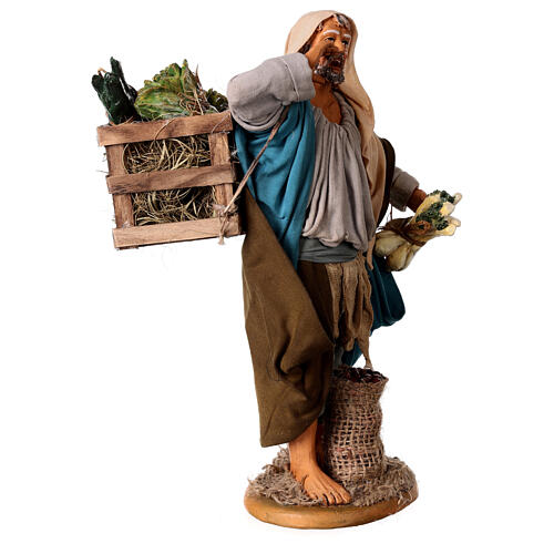 Man with vegetables, Neapolitan nativity figurine 30cm 4