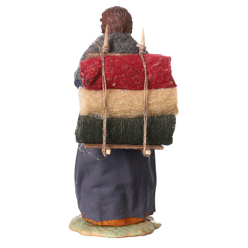 Woman carrying fabrics, Neapolitan nativity figurine 24cm 6