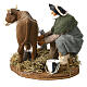 Uomo che munge mucca 12 cm presepe Napoli s1