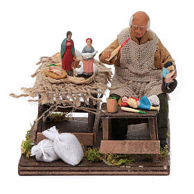 Potter with shepherds 12cm, Neapolitan nativity figurine