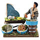 Fishmonger with wooden stall, Neapolitan nativity figurine 12cm s1
