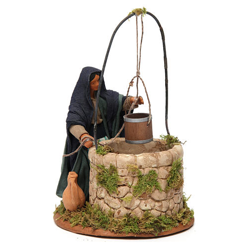 Woman at the well, Neapolitan nativity figurine 12cm 3