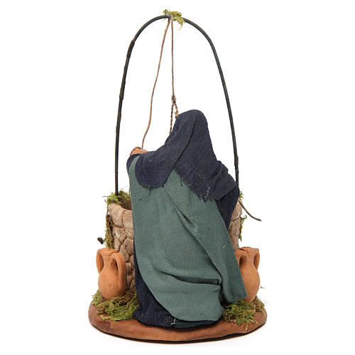 Woman at the well, Neapolitan nativity figurine 12cm 4