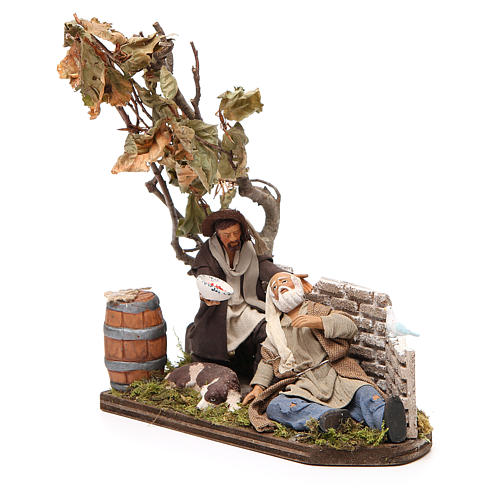 Scene of mercy, Neapolitan nativity figurine 12cm 2