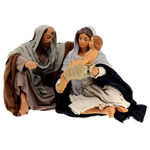 Nativité assise 24 cm crèche napolitaine 1