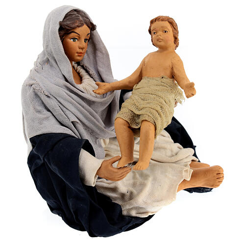 Nativité assise 24 cm crèche napolitaine 2