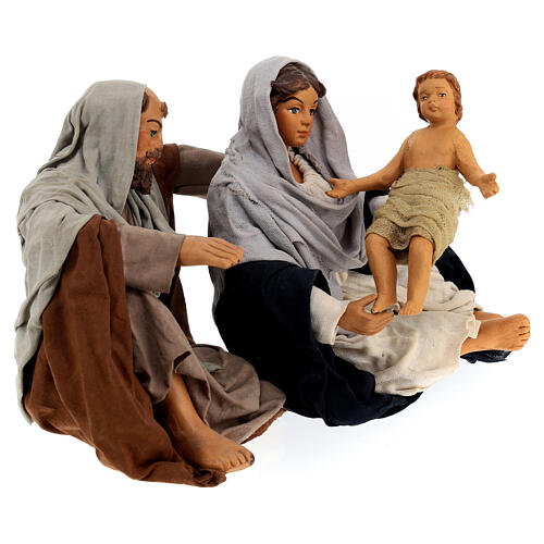 Nativité assise 24 cm crèche napolitaine 6