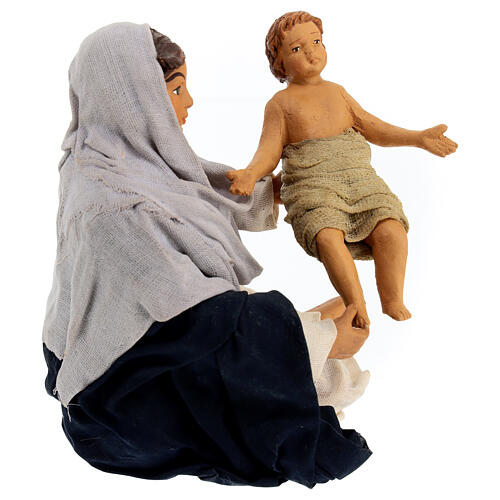 Nativité assise 24 cm crèche napolitaine 7