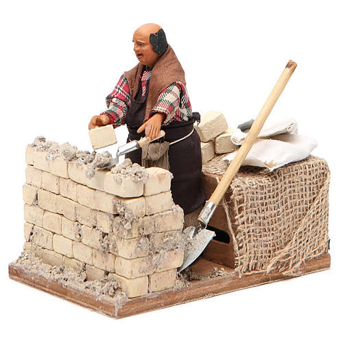 Scena muratore 10 cm presepe napoletano 2