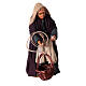 Nativity Scene figurines, woman with basket and man 10 cm s2