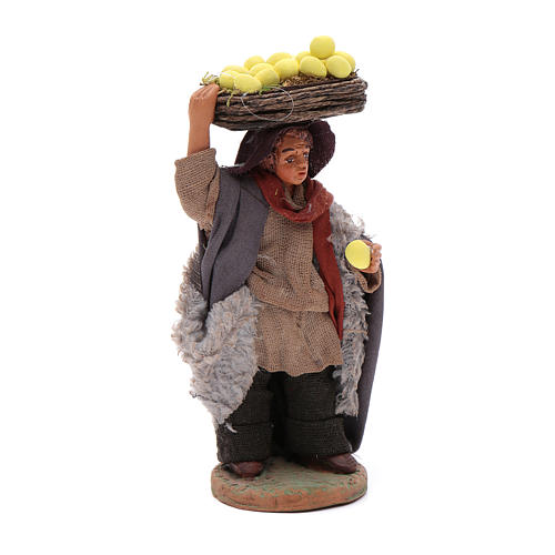 Man with lemon baskets, Neapolitan nativity figurine 10cm 1