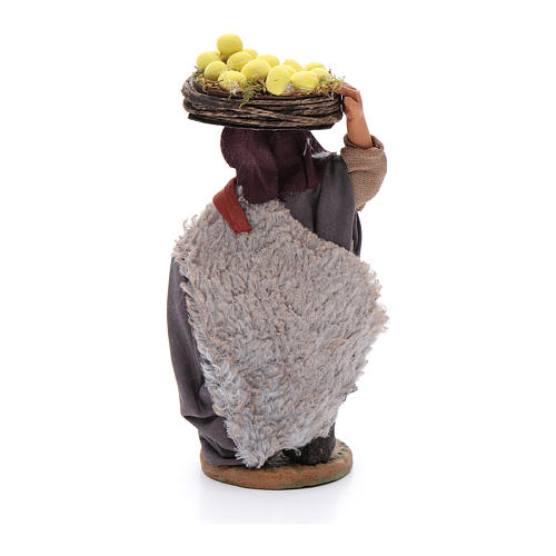 Man with lemon baskets, Neapolitan nativity figurine 10cm 3