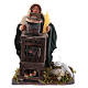 Woman with furnace, Neapolitan nativity figurine 10cm s1