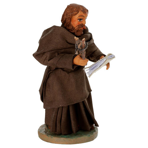 Friar, Neapolitan nativity figurine 10cm 3