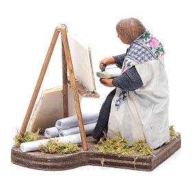 Femme peintre 10 cm crèche Naples