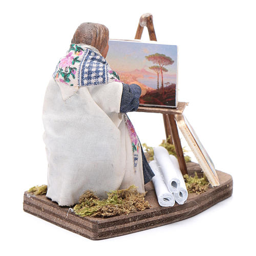 Woman painting, Neapolitan nativity figurine 10cm 4