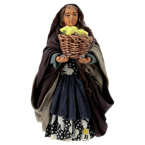 Donna cesto di limoni 10 cm presepe napoletano 1