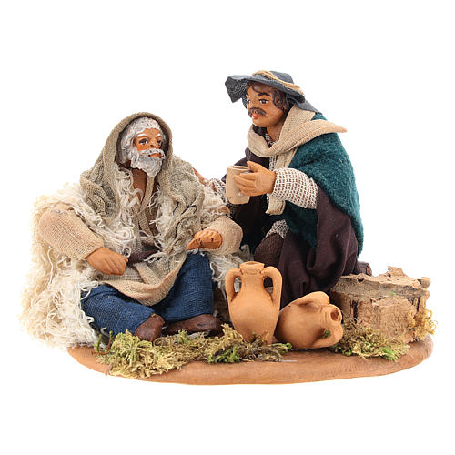 Scene of mercy, Neapolitan nativity figurine 10cm 5