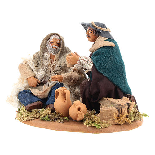 Scene of mercy, Neapolitan nativity figurine 10cm 6