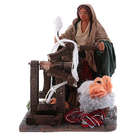 Woman with swift, Neapolitan nativity figurine 10cm