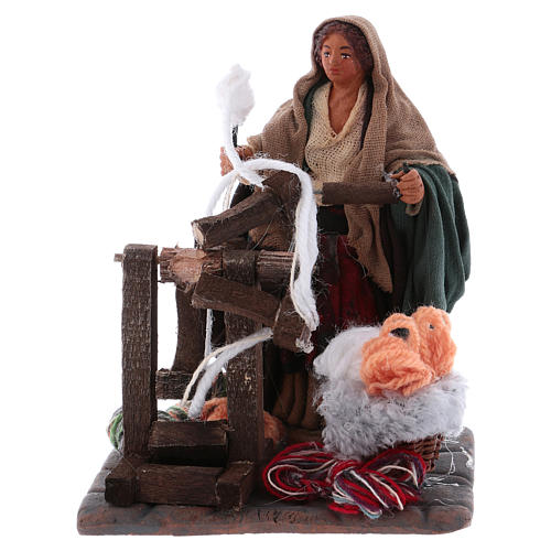 Woman with swift, Neapolitan nativity figurine 10cm 1