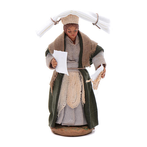 Woman with handkerchiefs, Neapolitan nativity figurine 10cm 1