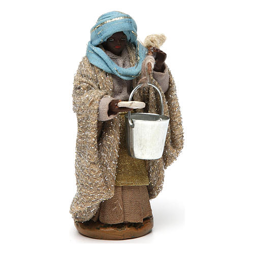 Wayfarer woman, Neapolitan nativity figurine 10cm 3