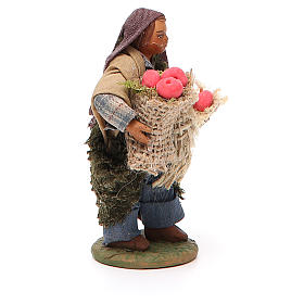 Mężczyzna z koszami z jabłkami 10cm figurka do szopki