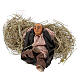 Sleeping man on straw 10cm, Neapolitan figurine s1