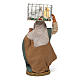 Donna con gabbia e cesto 10 cm presepe napoletano s4