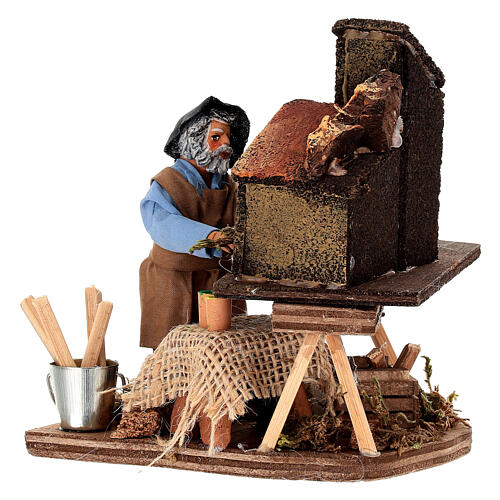 Artesão de presépio para presépio Nápoles com figuras de 10 cm de altura média 2