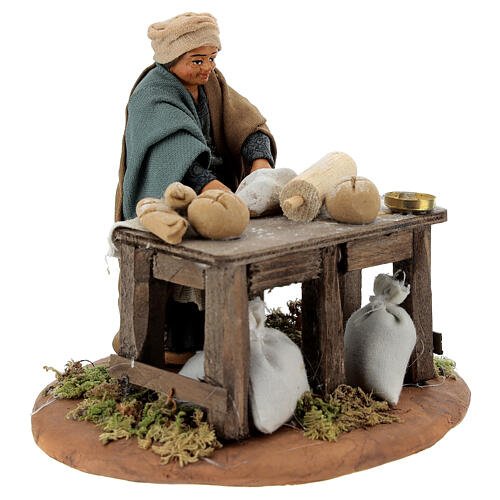 Woman kneading, Neapolitan nativity figurine 10cm 3