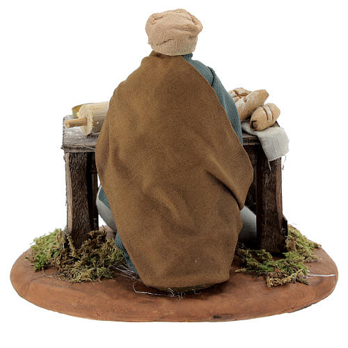 Woman kneading, Neapolitan nativity figurine 10cm 4