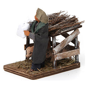 Man with pig pen, Neapolitan nativity figurine 10cm