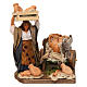 Woman selling amphorae with cart Neapolitan nativity figurine 10cm s1